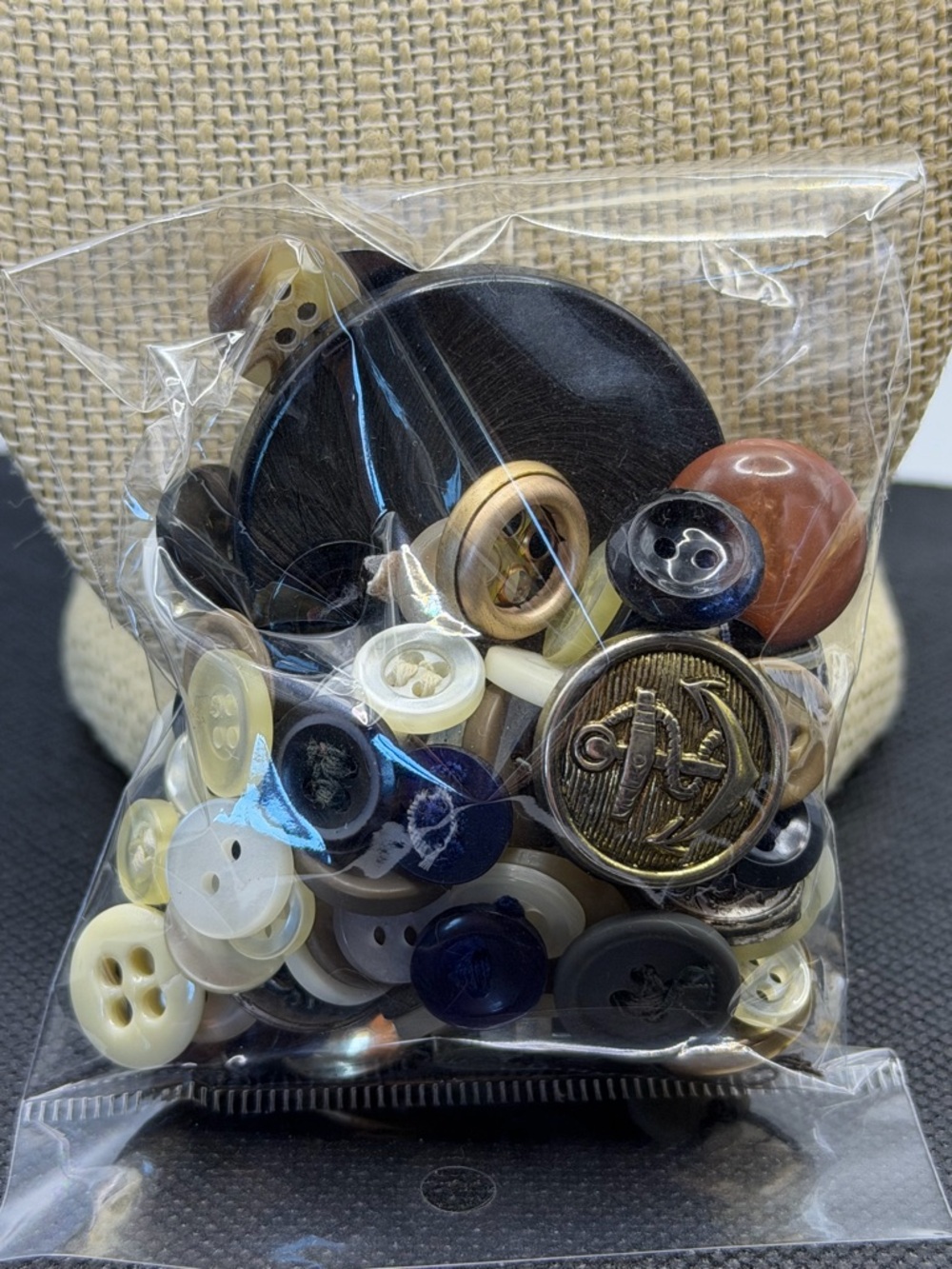 Rare Vintage Assorted Mixed Buttons Bag - Multicolor Fun